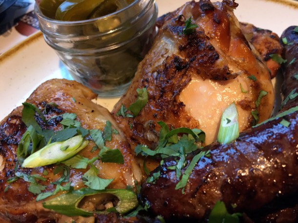 barbecued chicken at bbq whisky beer at the grey horse kingston