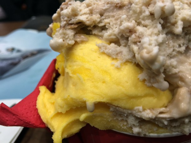 mango sorbet at sensations