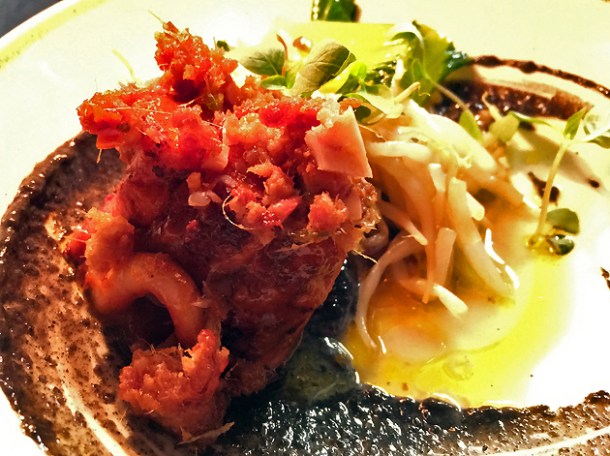 octopus and pork mince at foley's fitzrovia