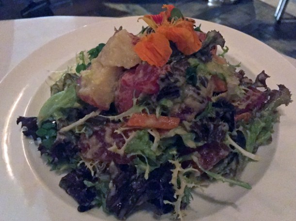 watermelon salad at cafe monico