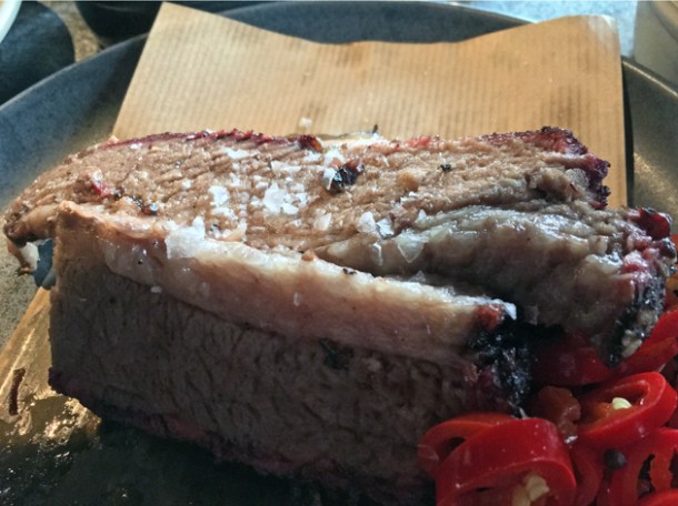 beef brisket at smokestak
