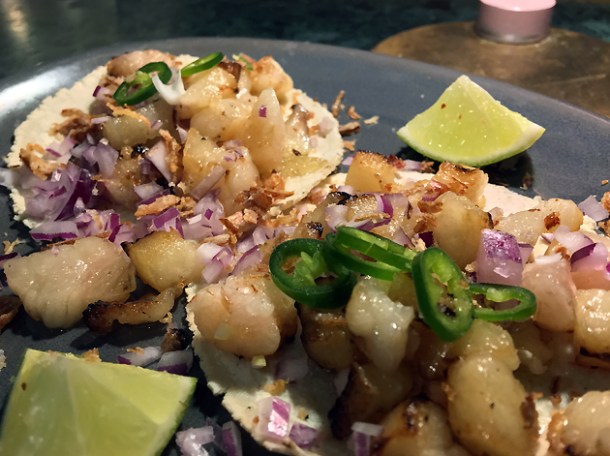 beef fat tacos at temper soho