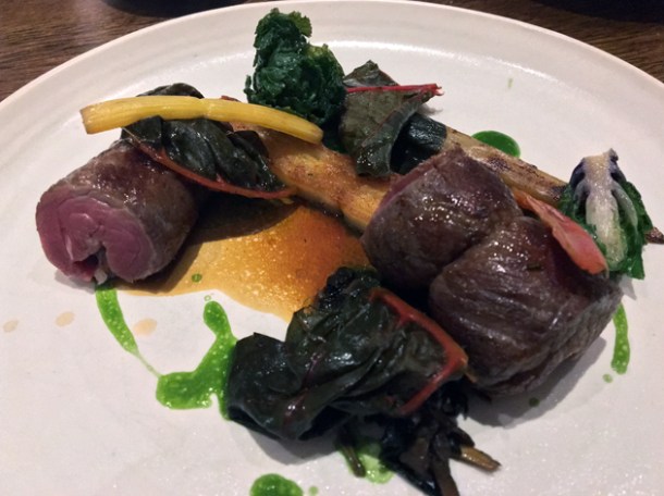 beef rump stuffed with pancetta at luca