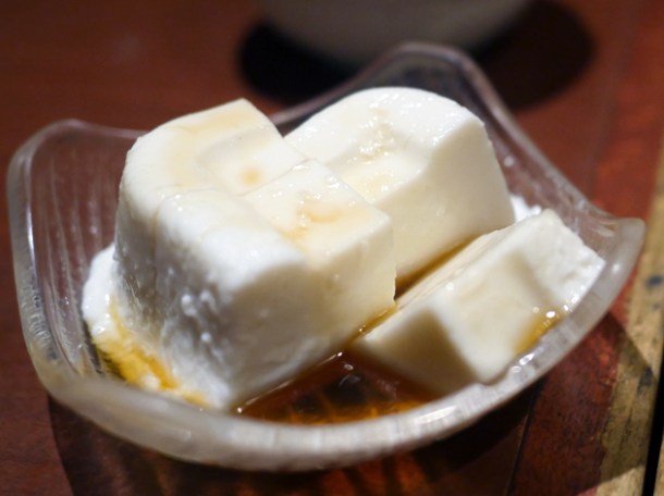 peanut tofu at little okinawa
