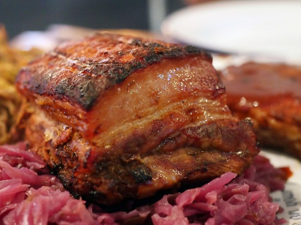 pork belly at blues smokehouse twickenham