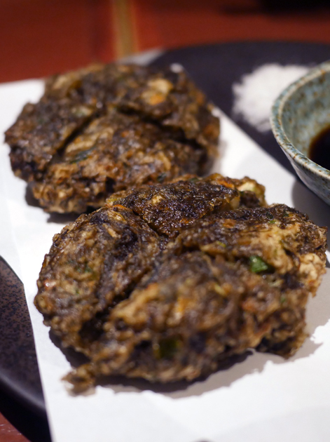 seaweed tempura patties at little okinawa