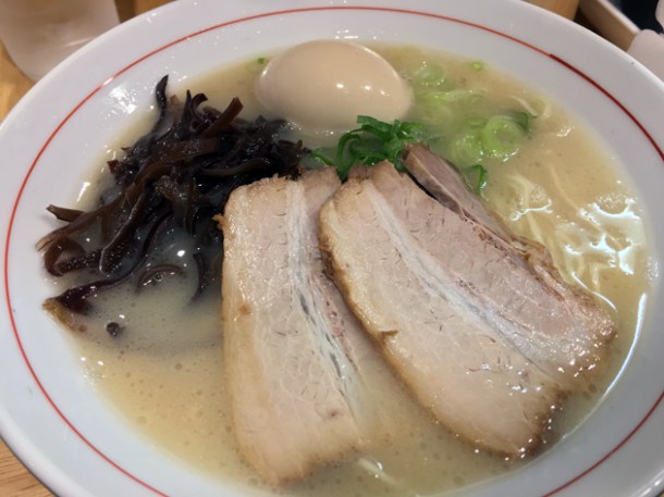 tonkotsu ramen at seiryu ramen kyoto