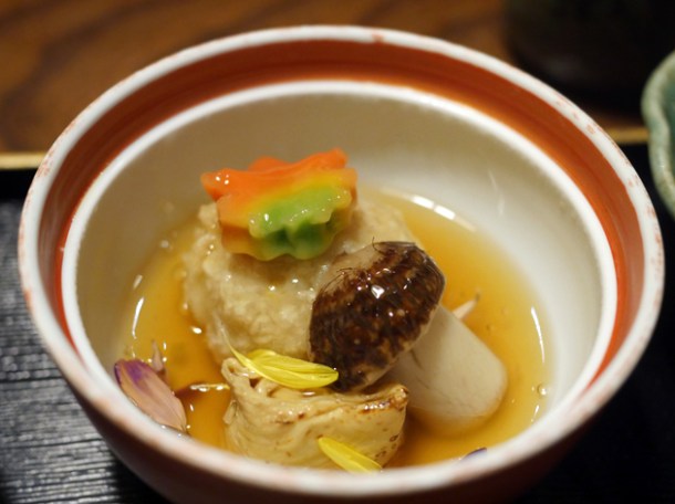 vegetarian meatball at hiraso