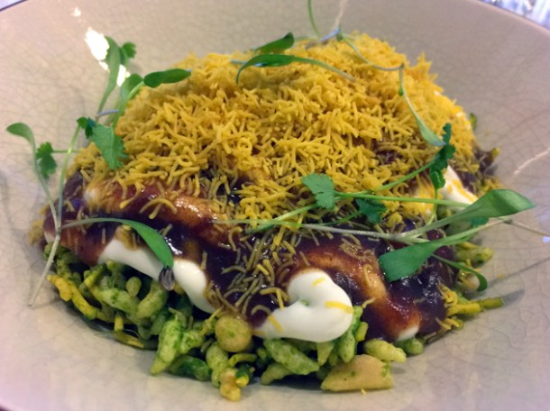 bhel puri at kricket soho
