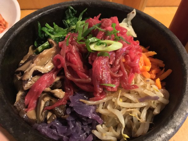 raw steak bibimbap at bibimbap soho