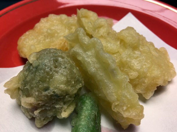 tempura at hotel nakanoshima wakayama