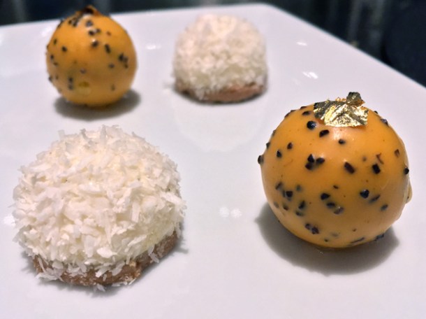 petit fours at le dame de pic inside four seasons ten trinity square london