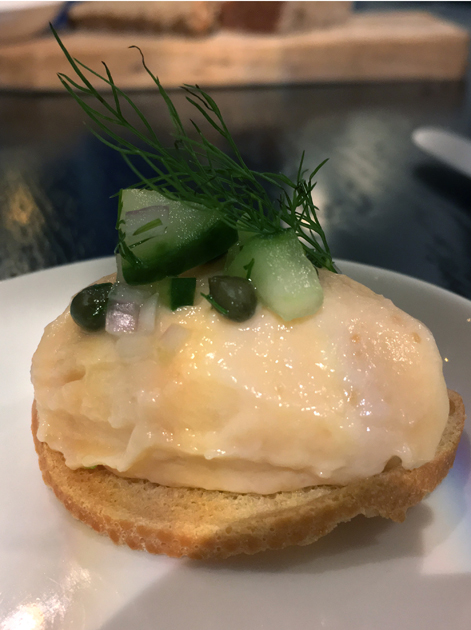 smoked salmon mousse bar snack at rick stein barnes