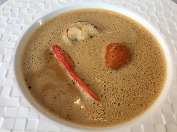 lobster bisque at claude bosi bibendum
