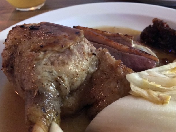 malt duck with chilli jam at sparrow