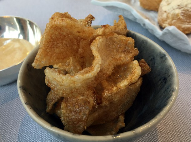 roast chicken amuse bouche at claude bosi bibendum