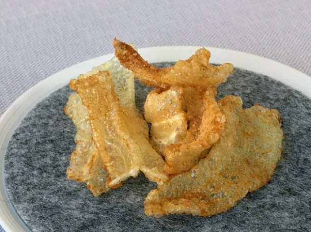 roast chicken skin crackling at claude bosi bibendum