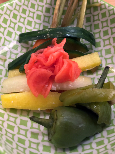 japanese pickles at machiya