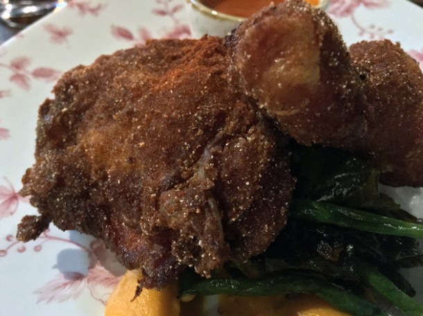 fried yard bird at red rooster shoreditch