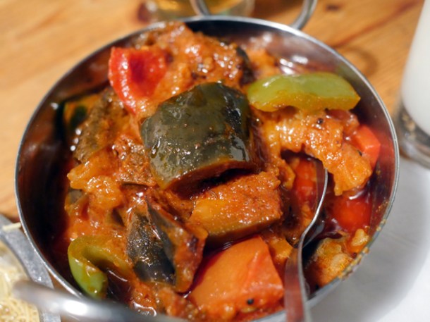 aubergine curry at diwana bhel poori