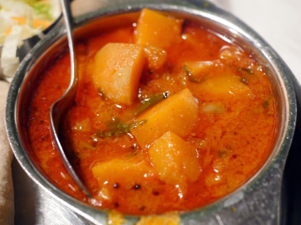 pumpkin curry at diwana bhel poori