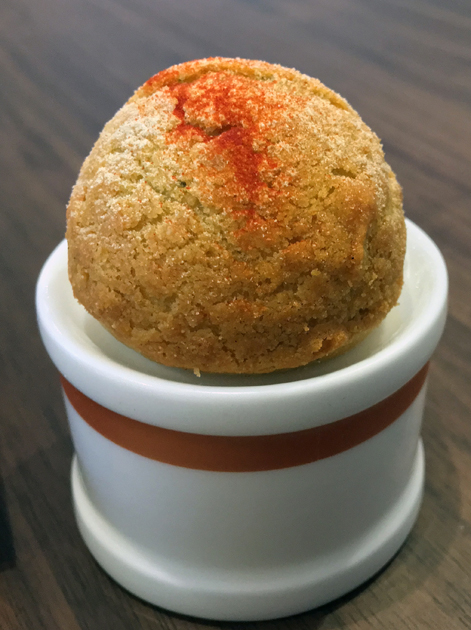 tomato and basil balls at core by clare smyth