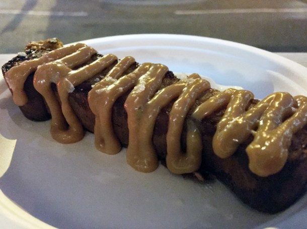 corn bread dessert at bad sports