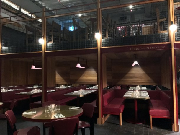 mezzanine and booths at temper city