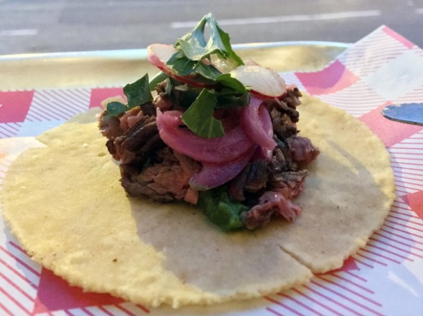 steak tacos at bad sports