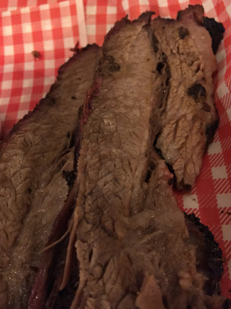 barbecued beef brisket at miss p's barbecue croydon