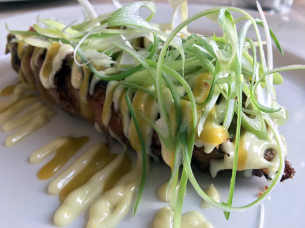 deep fried mackerel at coal rooms peckham