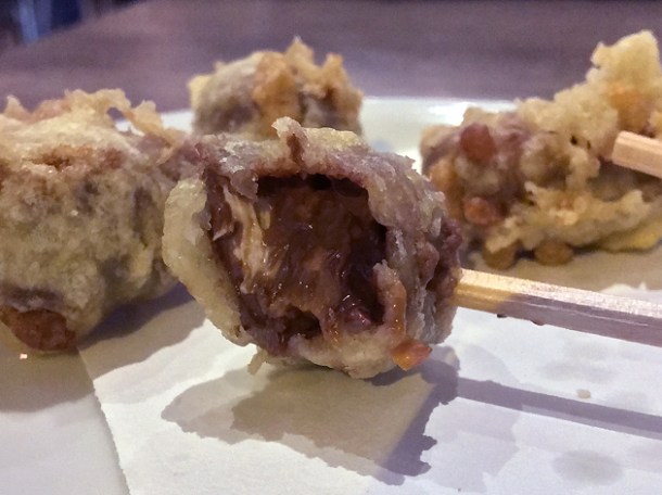 battered fried celebrations chocolates at gilly's fry bar finsbury park