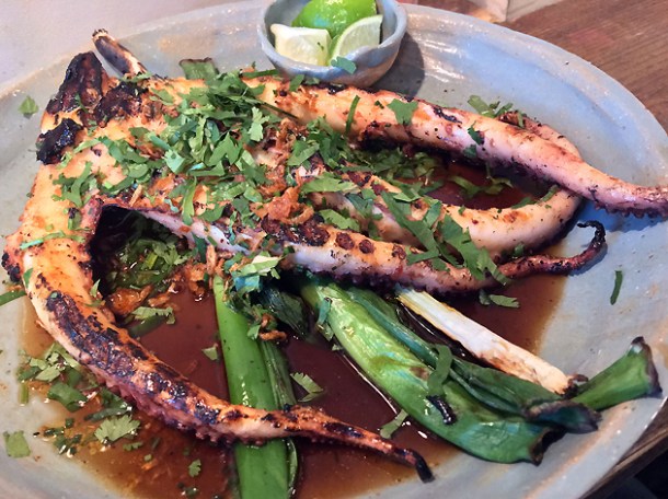 half a kilo of octopus at breddos tacos soho