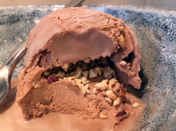 hazelnut ice cream at breddos tacos soho