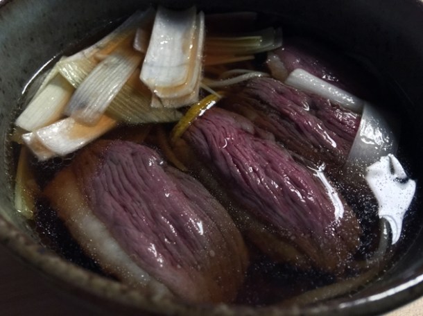 duck and soba in hot broth at yen the strand
