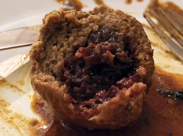lamb and prune meatballs at kashmir putney