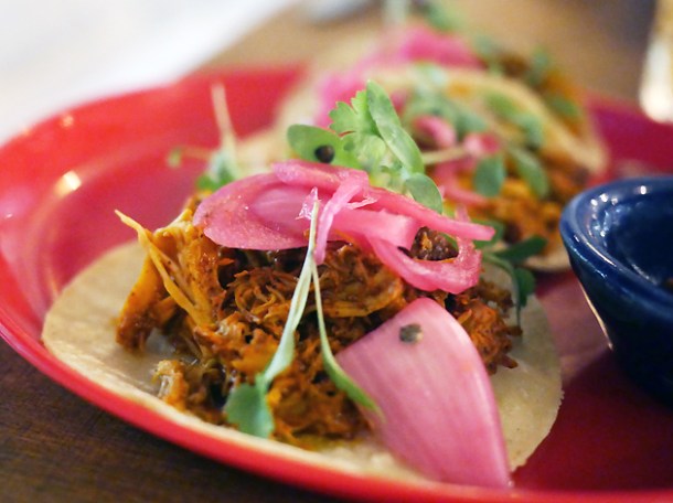 pork tacos at santo remedio london bridge