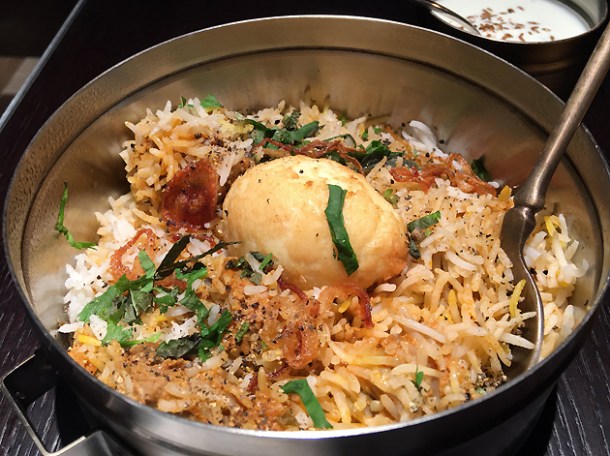 lamb biryani at bombay bustle