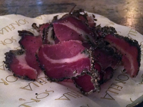 black pepper coppa at sorella