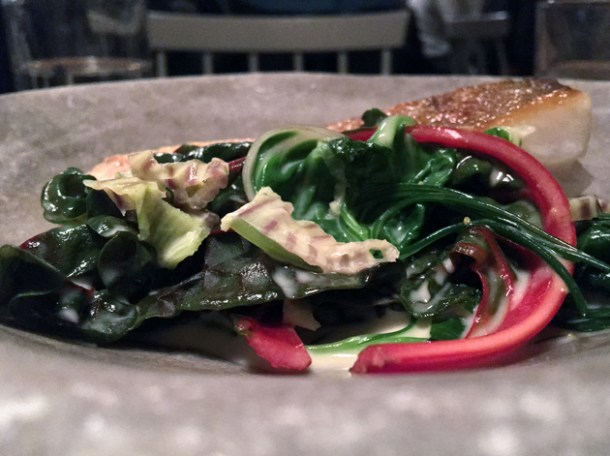 cod and chard at sorella