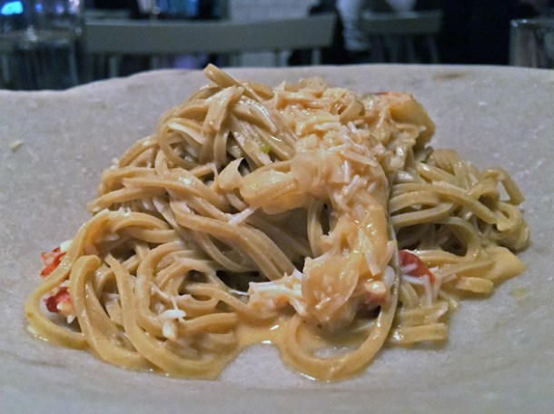 crab linguine at sorella