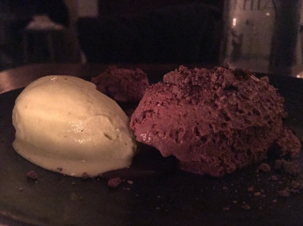 fennel and chocolate gelato at sorella