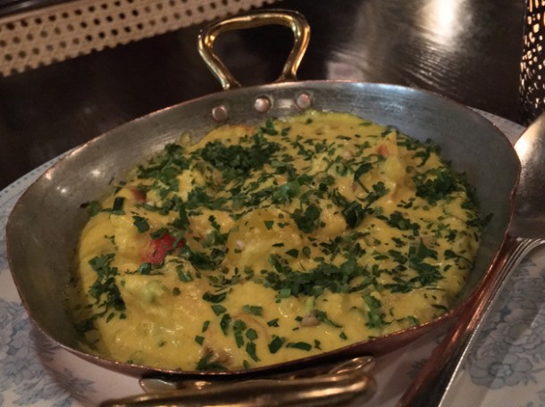 lobster scambled eggs at gymkhana