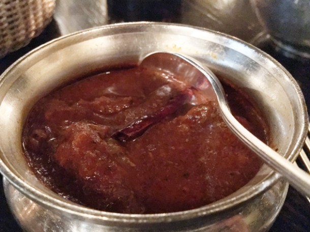pork cheek vindaloo at gymkhana