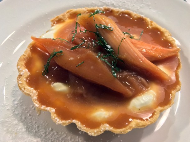 rhubarb and mascarpone tart at sabor