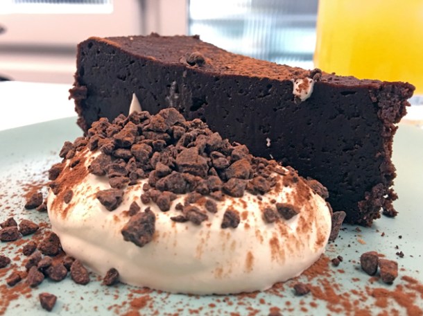 chocolate cake at lina stores restaurant