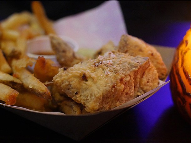 fish nuggets and chips at Street Feast woolwich public market