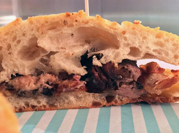 porchetta panino at lina stores greek street