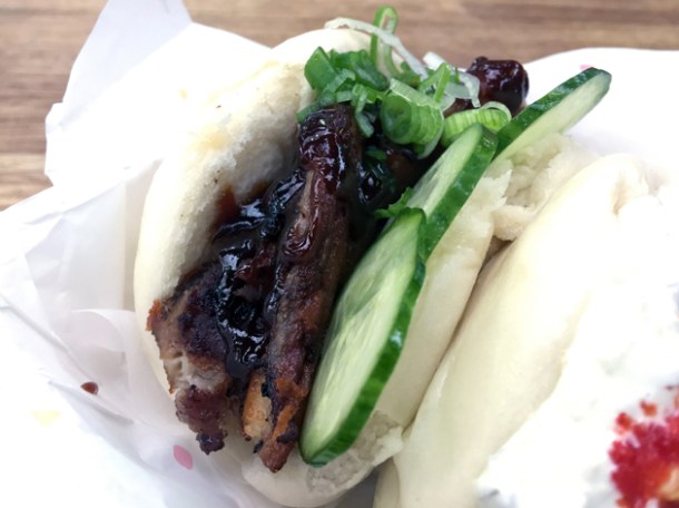 pork bao from yum bun at street feast woolwich public market