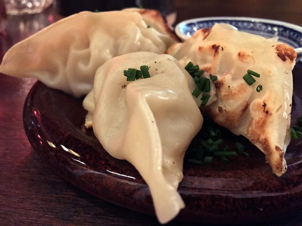 pork dumplings at daddy bao